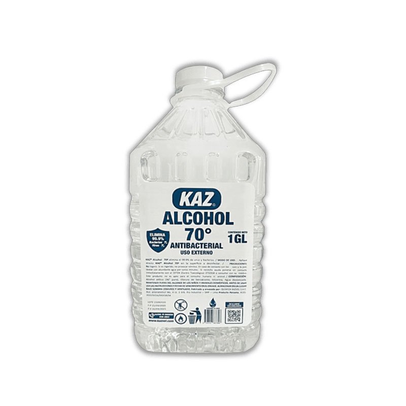 Alcohol líquido 70 galón Kaz con registro sanit.