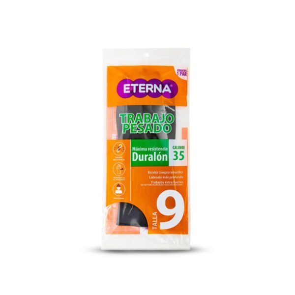Guantes calibre 35 negro Eterna