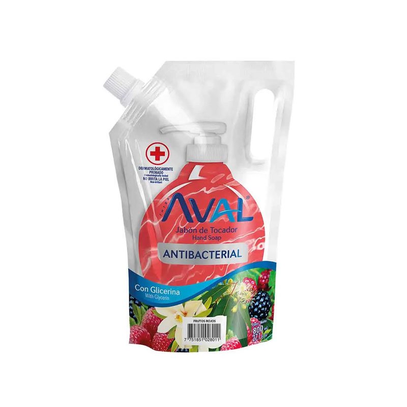 Jabón líquido sachet Aval 800 ml