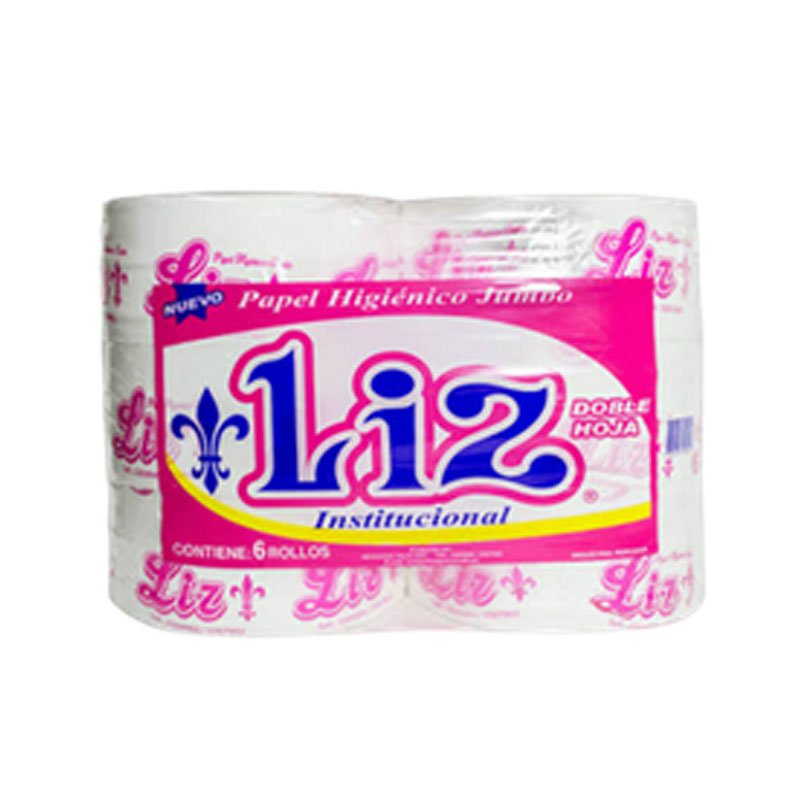 Papel higiénico gofrado blanco x 6 und Liz 2 hojas