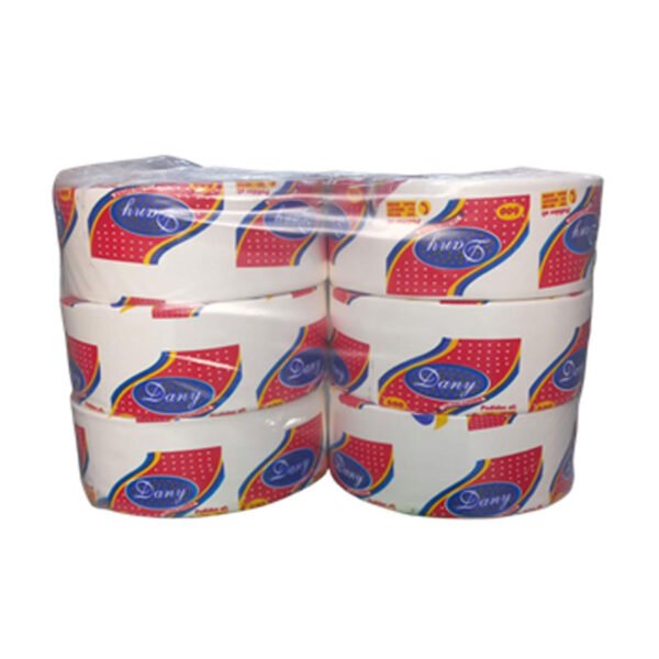 Papel higiénico liso blanco x 6 und Dany 1 hoja 600 mts