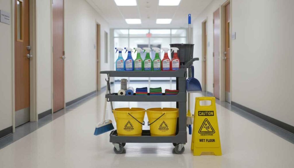 Útiles de limpieza profesional: lo necesario para desinfección profunda